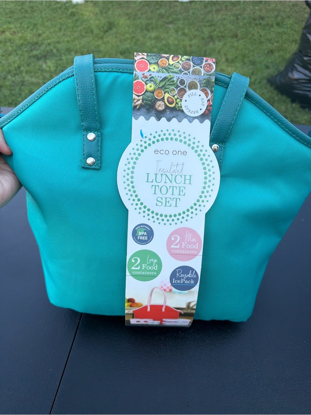 Eco One Teal Insulated Lunch Tote